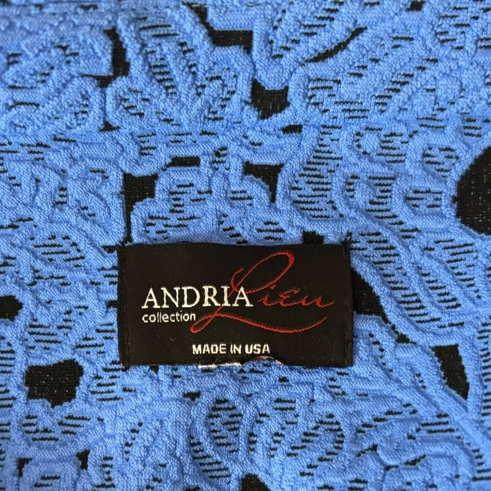Andria Lieu Collection Blue Lace Pattern Button-Up Jacket - Picture 7 of 12